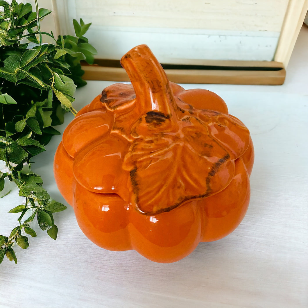 Orange Ceramic Pumpkin